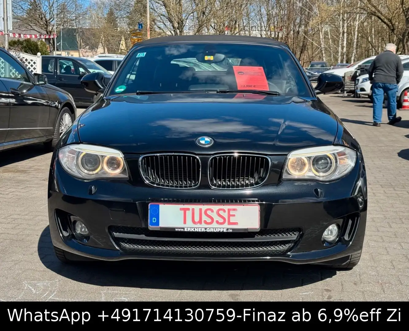 BMW 118 CABRIO SPORT-KLIMA-NAVI-LEDER-XENON-PDC-TEMP Zwart - 2