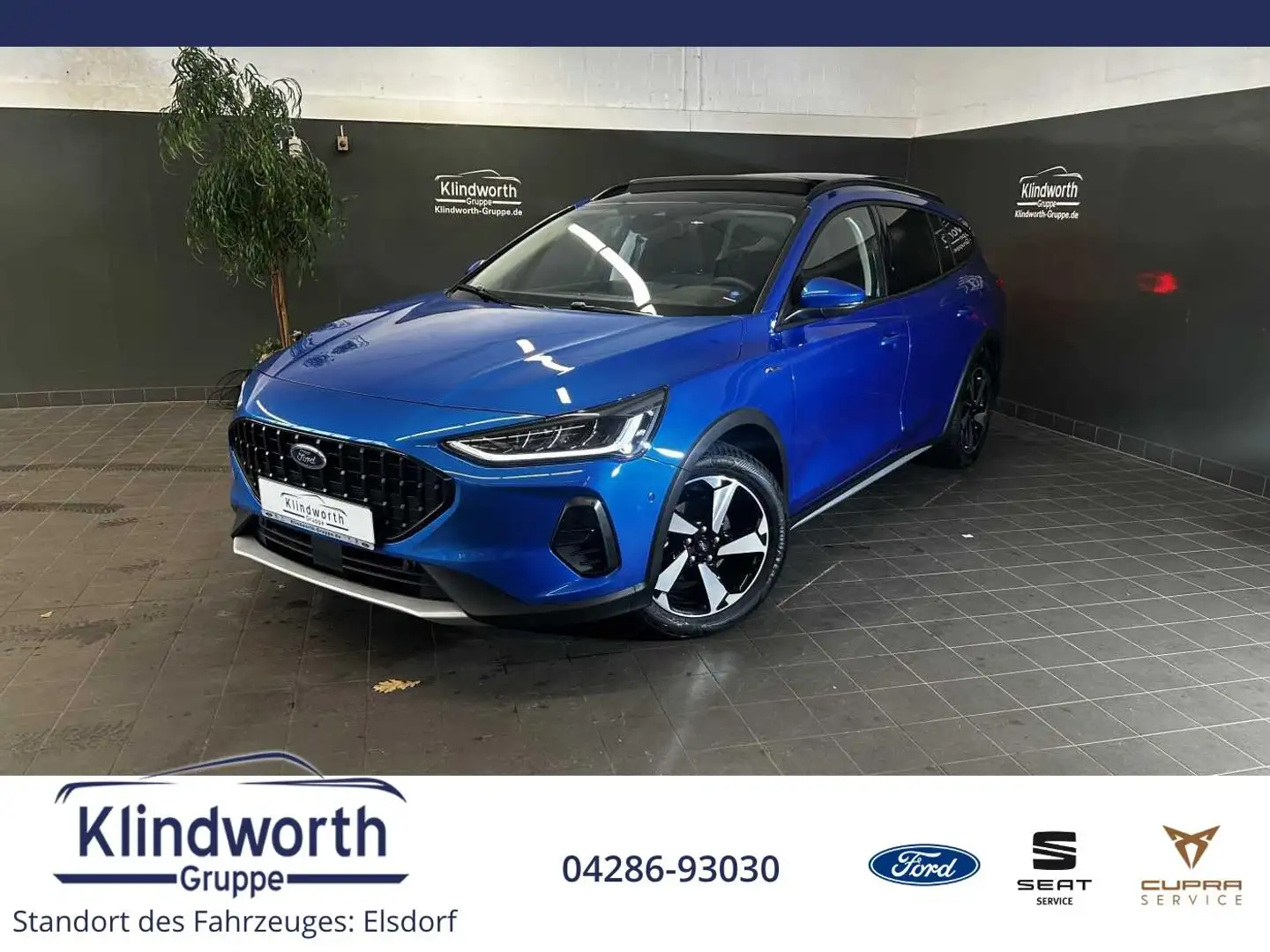 Ford Focus Turnier 1.0 E.B. Hybrid Aut. Active X +AHK+Pano Blau - 1