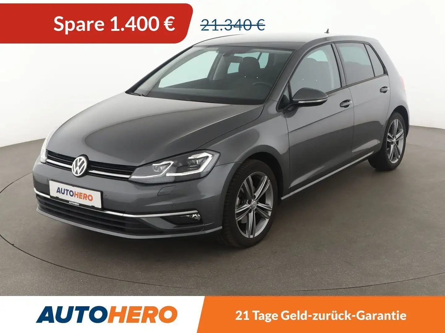 Volkswagen Golf 1.5 TSI ACT Highline BM Aut.*NAVI*LED*ACC*PDC*SHZ* Gris - 1
