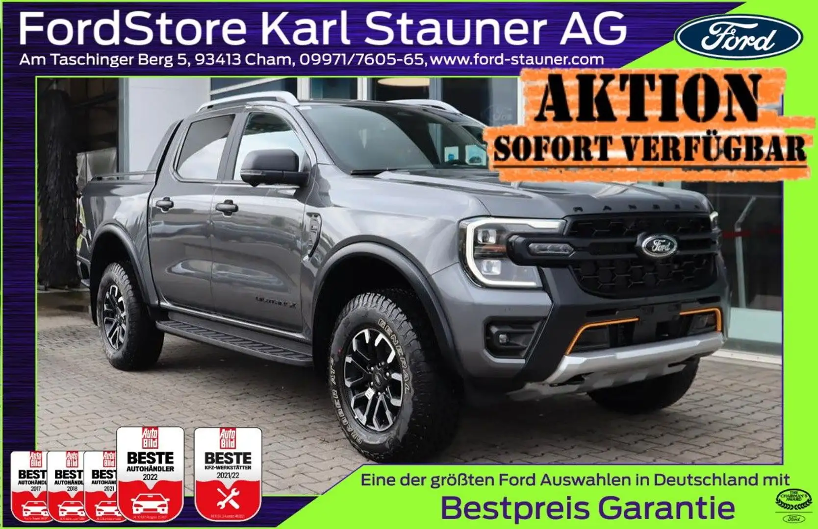Ford Ranger Wildtrak X 2.0EcoBlue 360° AHK 1,99% FIN* Gris - 1