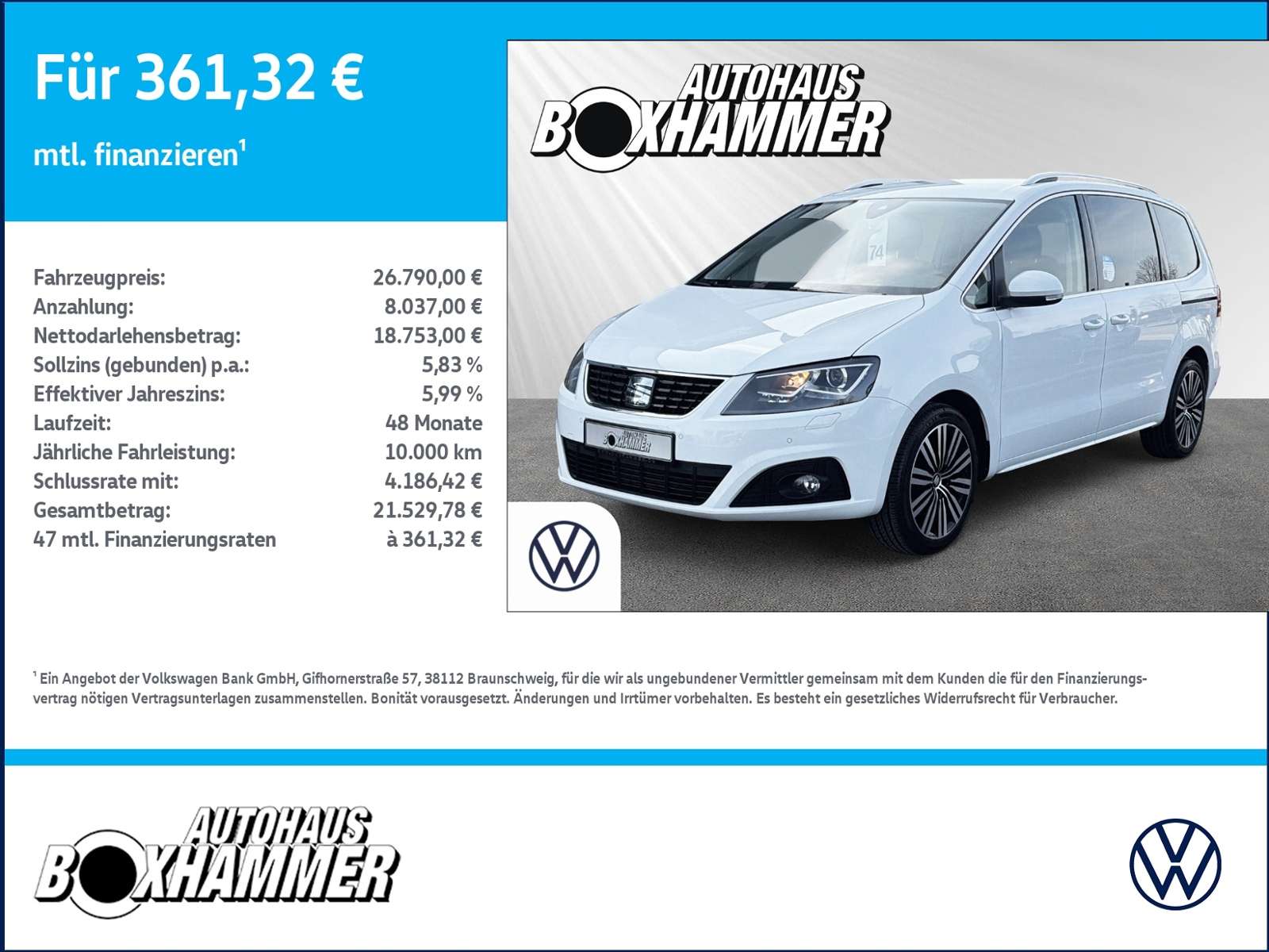 Second hand Seat Alhambra 2.0