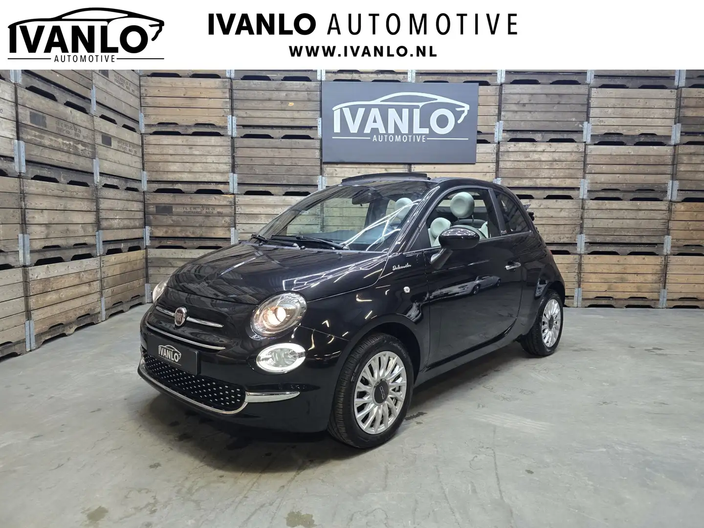 Fiat 500C 1.0 Hybrid Dolcevita Climate Control Leder Carplay Negro - 1