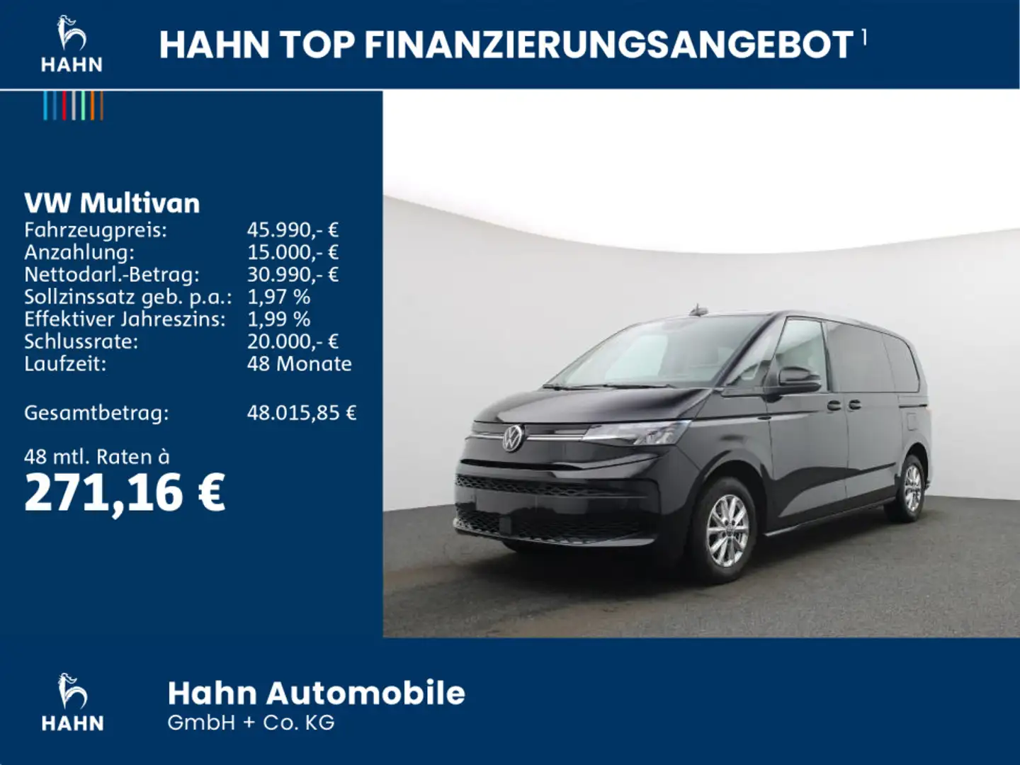 Volkswagen T7 Multivan LIFE KR 2,0TDI 110kW HEADUP NAVI AHK EP Schwarz - 2
