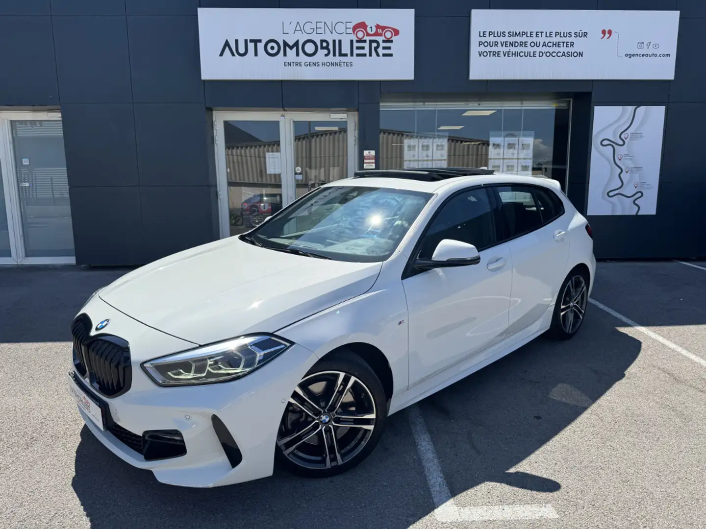 BMW 116 120ia DKG7 M Sport full équipé Blanc - 1