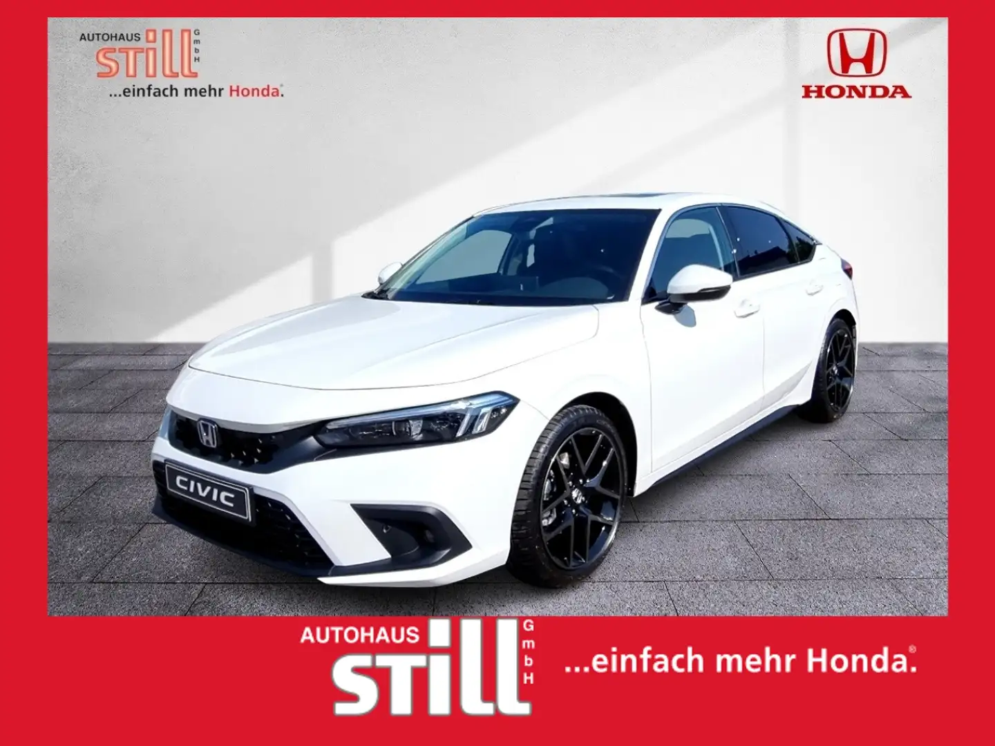 Honda Civic e:HEV 2.0 Hybrid Advance BOSE* Pano* Leder Blanc - 1