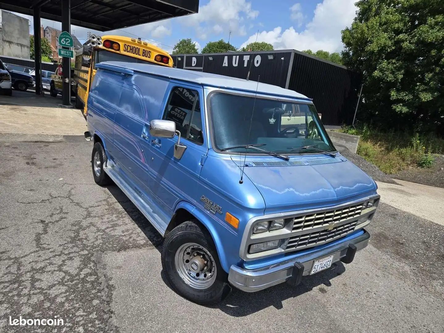 Chevrolet Chevy Van G30 5.7 V8 tôlé Bleu - 1