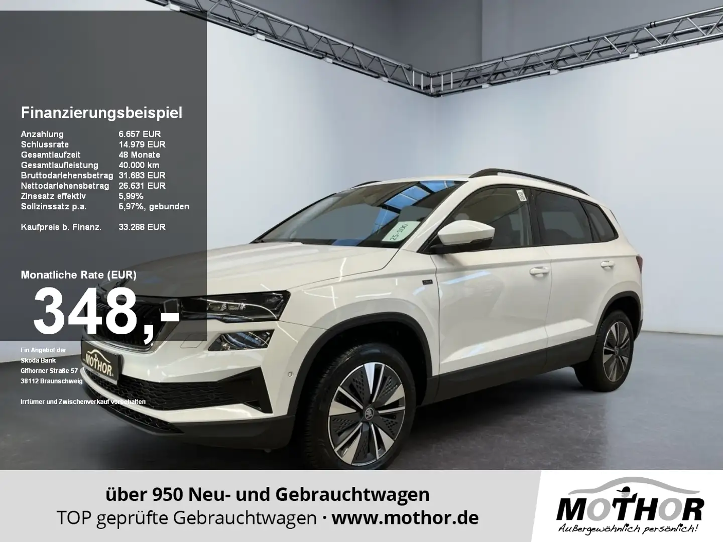 Skoda Karoq Selection 1.5TSI DSG ACC Parklenkassistent Weiß - 1