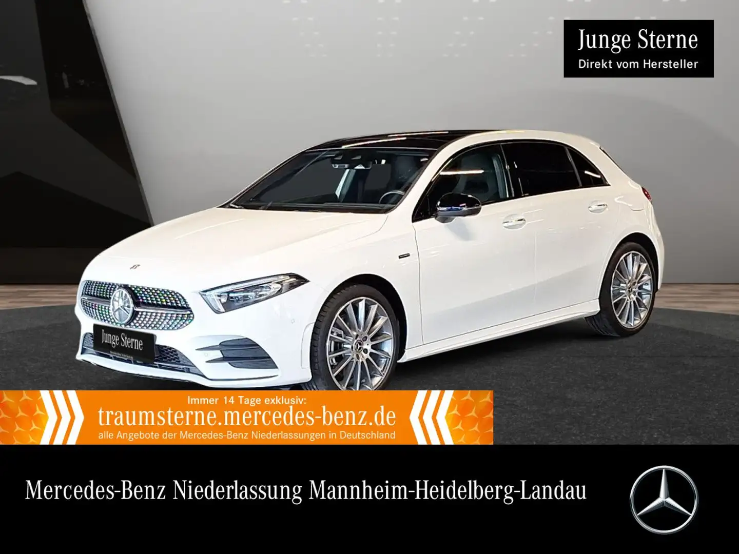 Mercedes-Benz A 250 e AMG+NIGHT+PANO+360°+MULTIBEAM+BURMESTER Blanco - 1