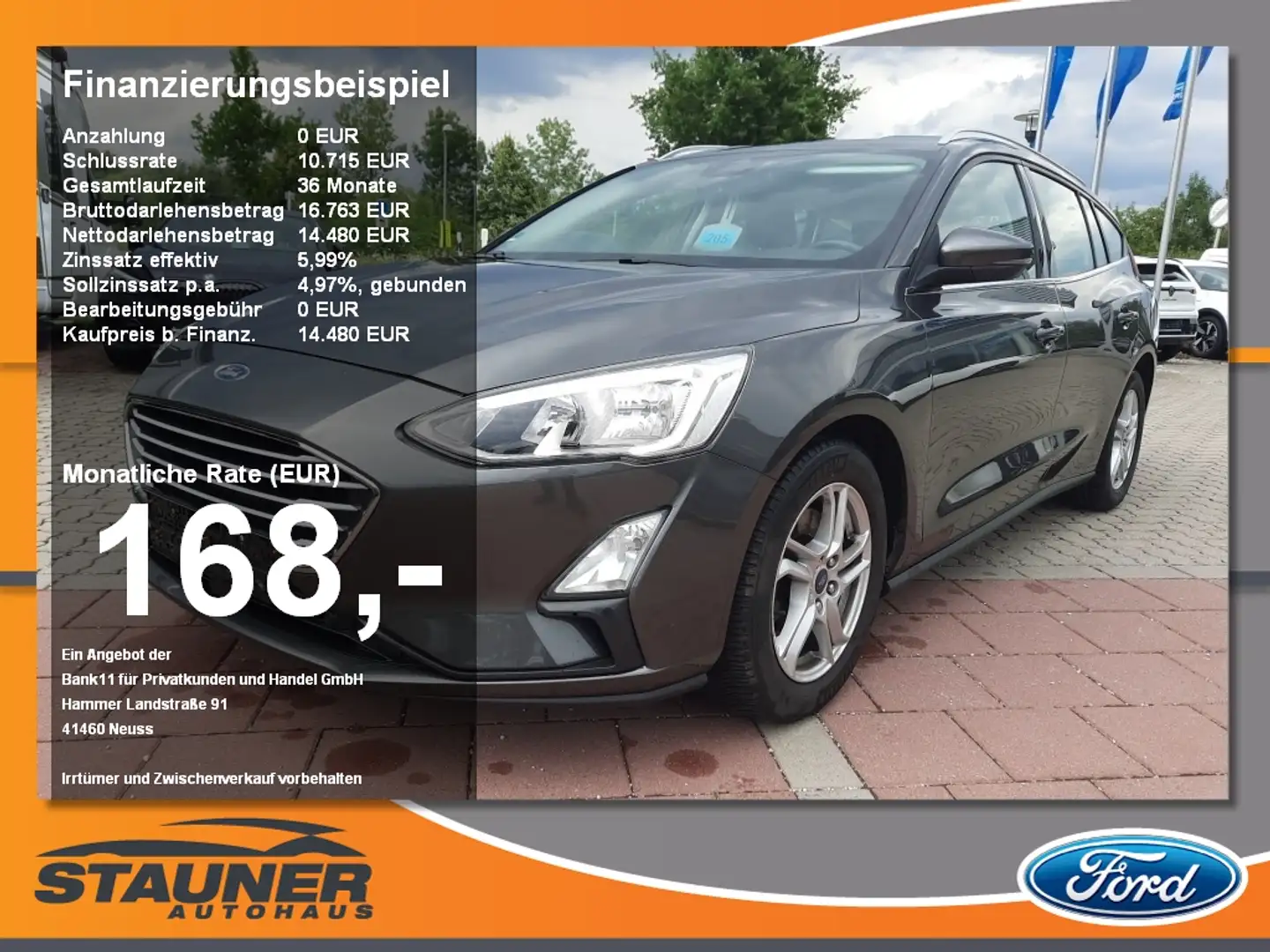 Ford Focus Turnier 1.0 EcoBoost Cool & Connect AHK Na Grau - 1