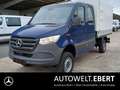 Mercedes-Benz Sprinter 319 CDI 4x4 DoKa Pritsche Plane 9G MBUX Blau - thumbnail 1
