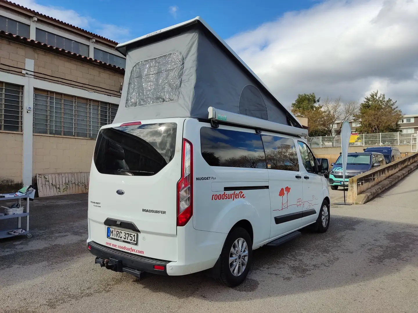 Ford Transit Custom Nugget Plus *WC *Aufst.D *AHK *AUT Wit - 2