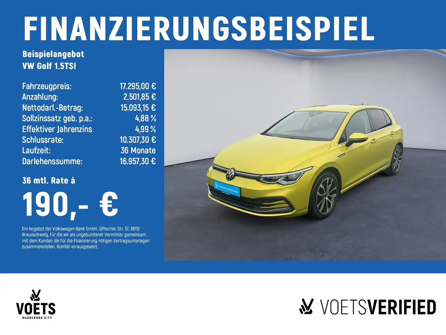 Volkswagen Golf 1.5TSI Style LED+NAVI+ACC+DAB+MASSGE+ Gelb - 2