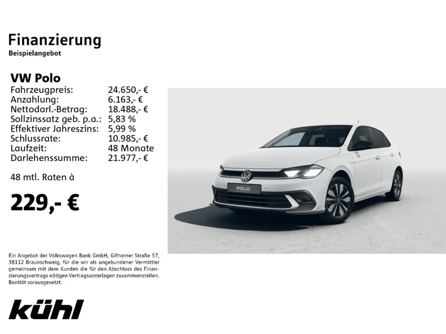 Volkswagen Polo VI 1.0 TSI OPF Goal Weiß - 2