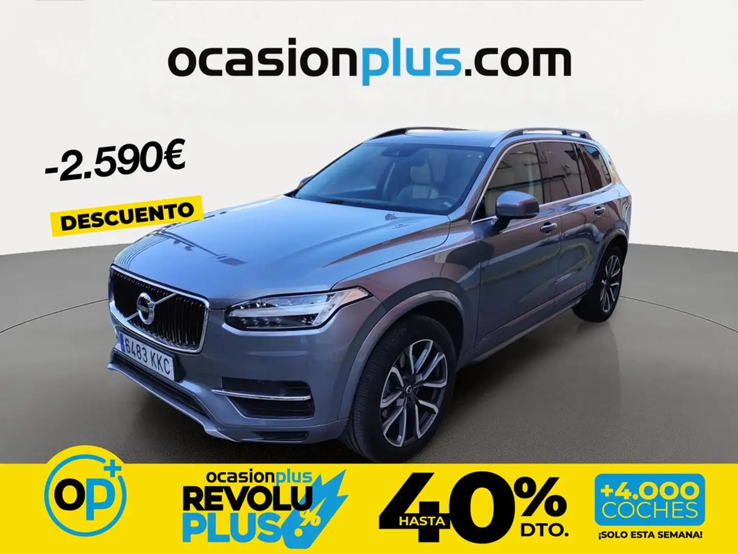 Volvo XC90 D5 Momentum AWD 235 Aut. Gris - 1
