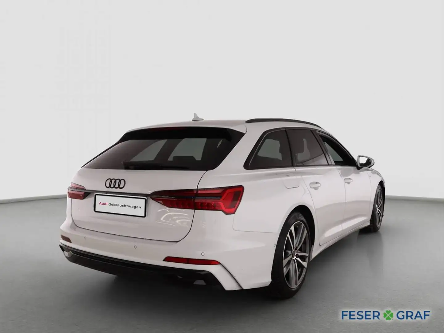 Audi A6 Avant 45 TFSI S tr. S line-HuD-Matrix-360 Kamera-A Weiß - 2
