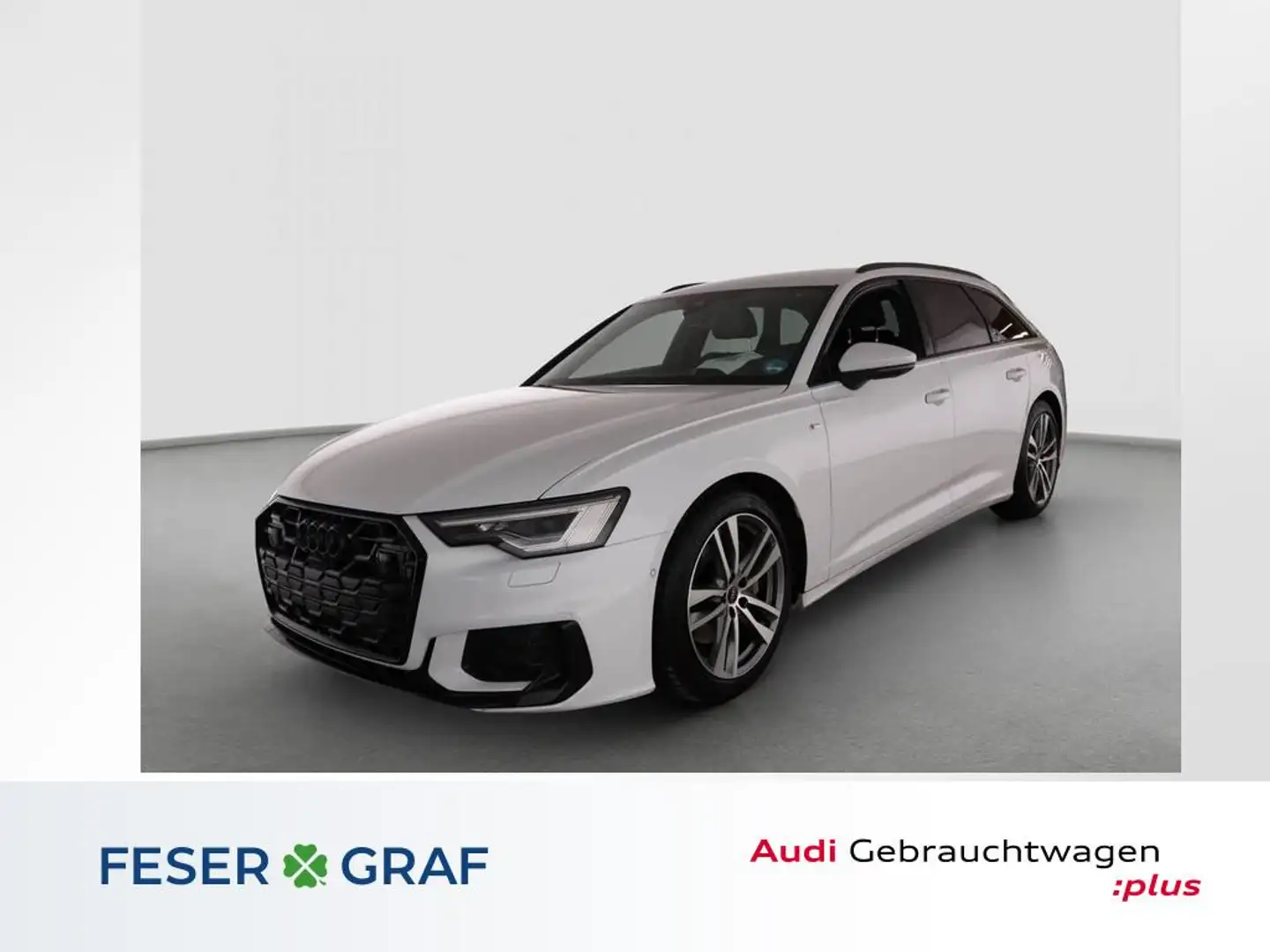 Audi A6 Avant 45 TFSI S tr. S line-HuD-Matrix-360 Kamera-A Weiß - 1