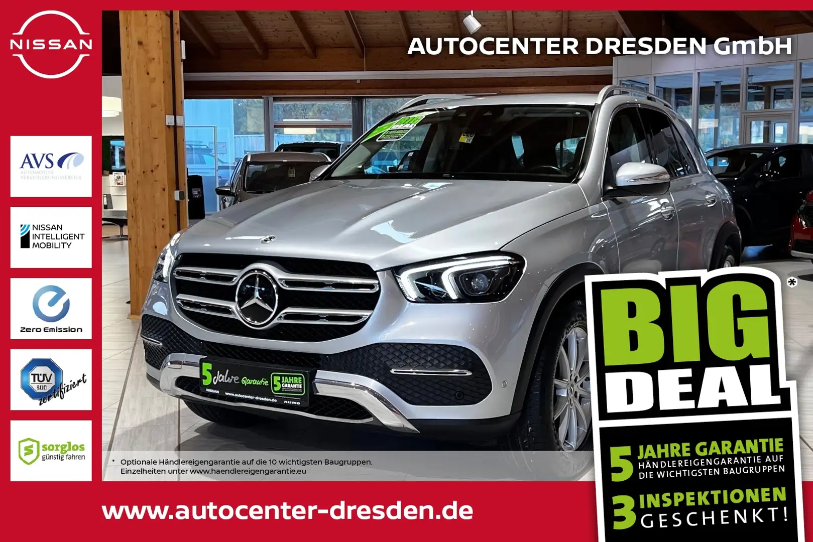 Mercedes-Benz GLE 350 de 4Matic ACC+AHK+LED+Navi+SHZ+Kam+SR&WR Argent - 1