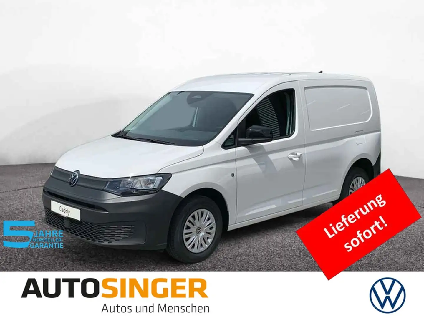 Volkswagen Caddy Cargo TDI HECKKL*AHK*HOLZB*FENSTER*SHZ Blanc - 1