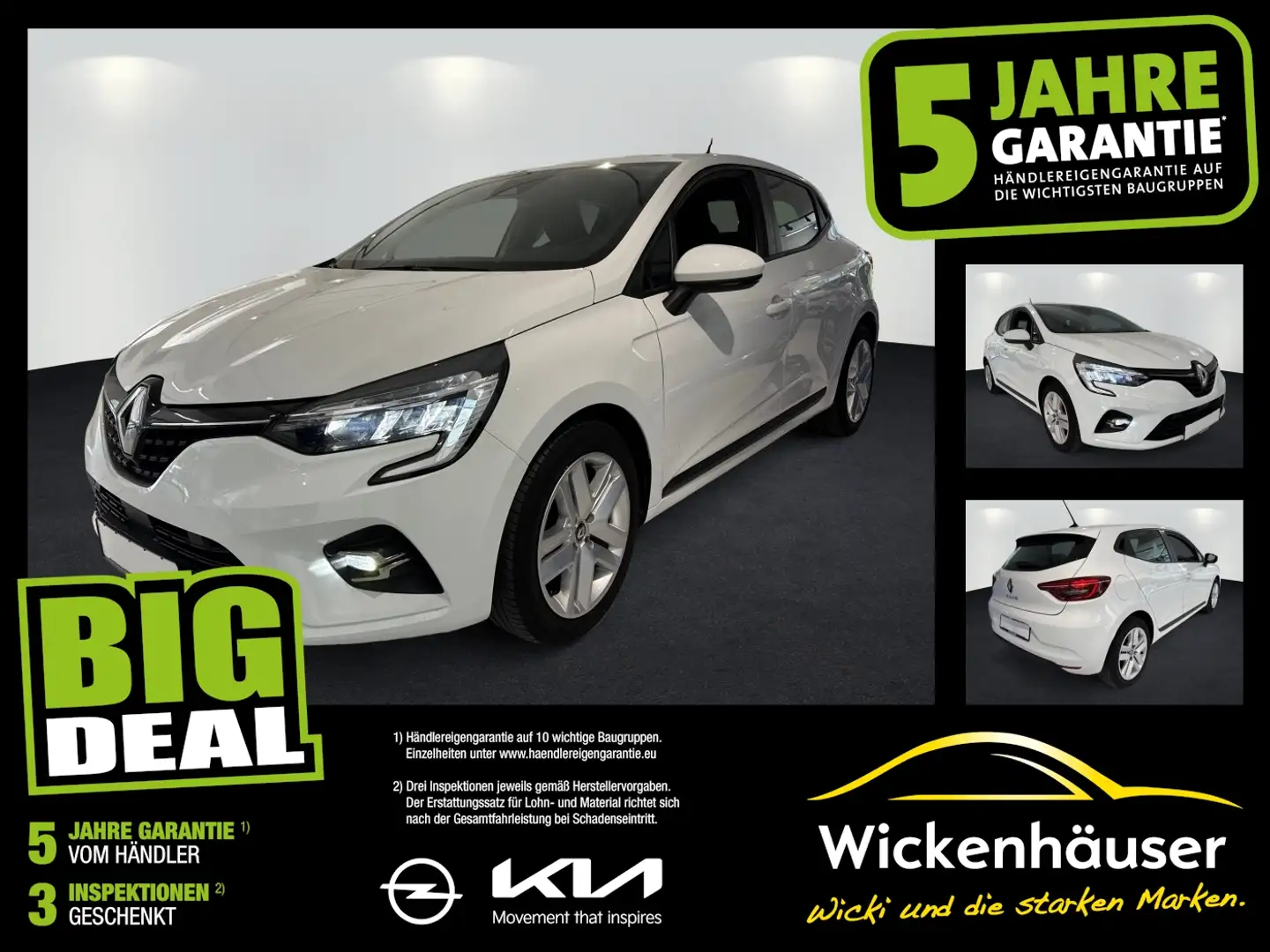Renault Clio V 1.0 SCe 65 Zen +LED SpurH Weiß - 1