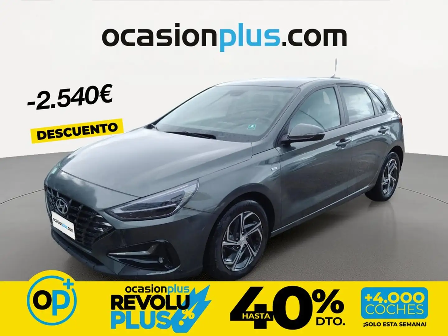 Hyundai i30 1.0 TGDI Klass 48V 120 Gris - 1