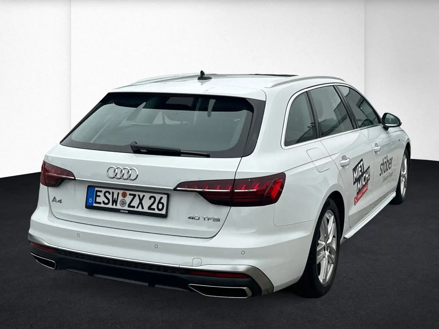 Audi A4 40 2.0 TFSI S line Panoramadach+Navi+Si Weiß - 2