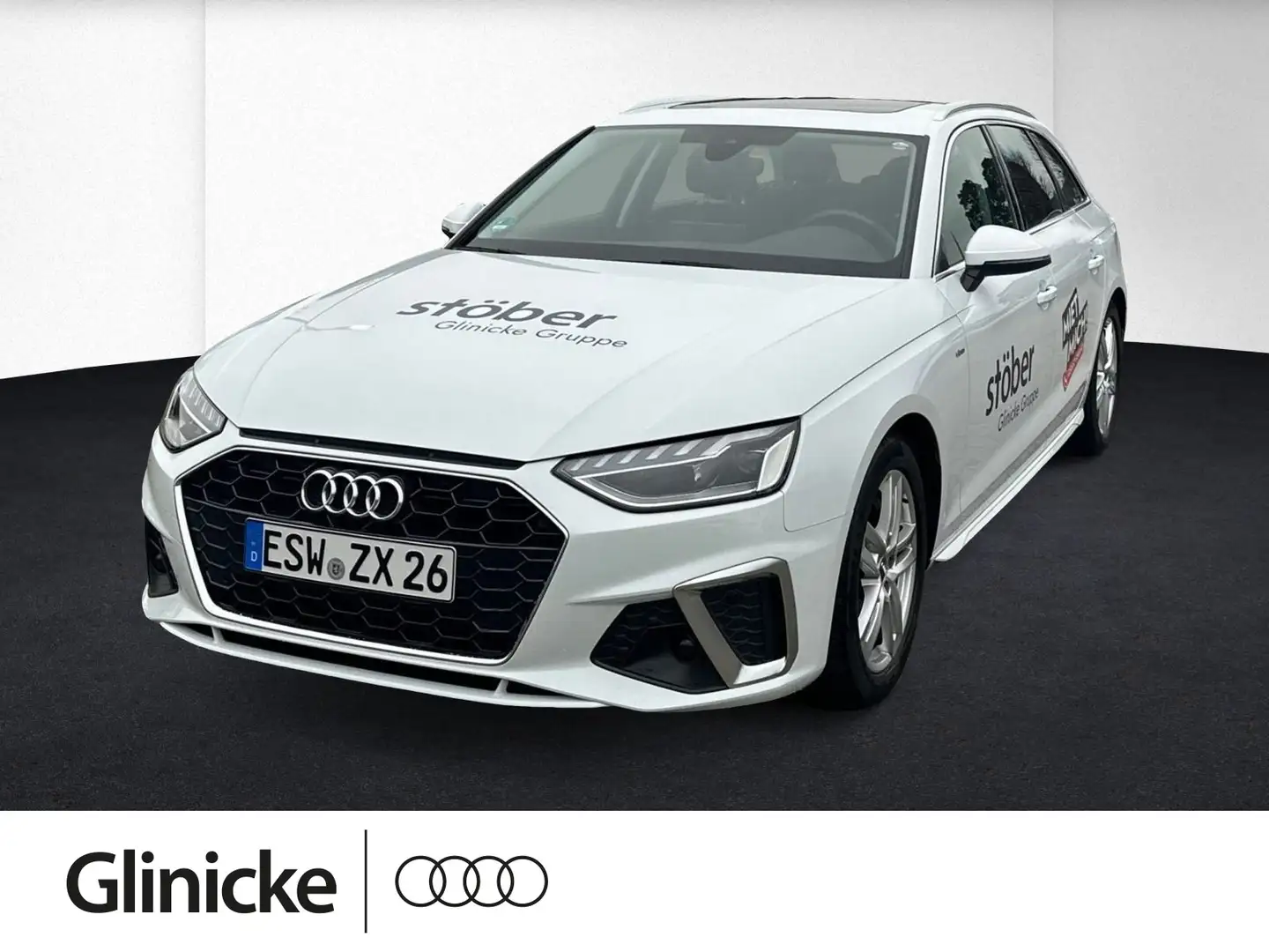 Audi A4 40 2.0 TFSI S line Panoramadach+Navi+Si Weiß - 1