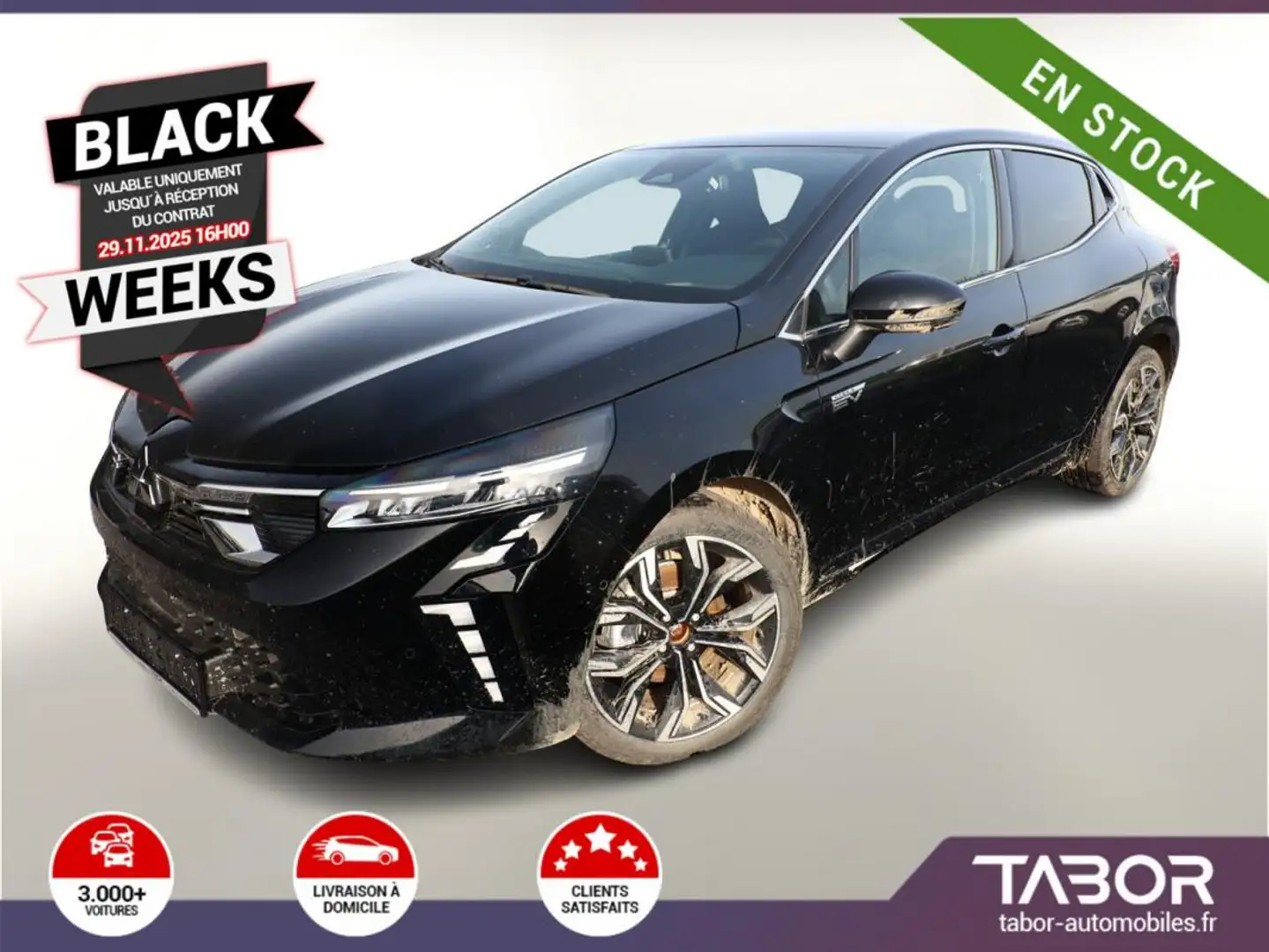 Mitsubishi Colt 1.6 HEV 143 GPS Bose ACC Radars Noir - 1