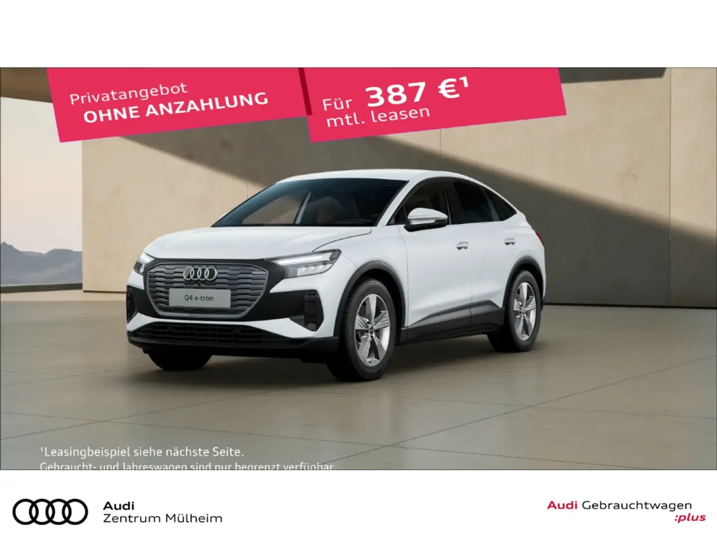Audi Q4 e-tron Sportback 45 Navi LED Sportsitze virtual Weiß - 1