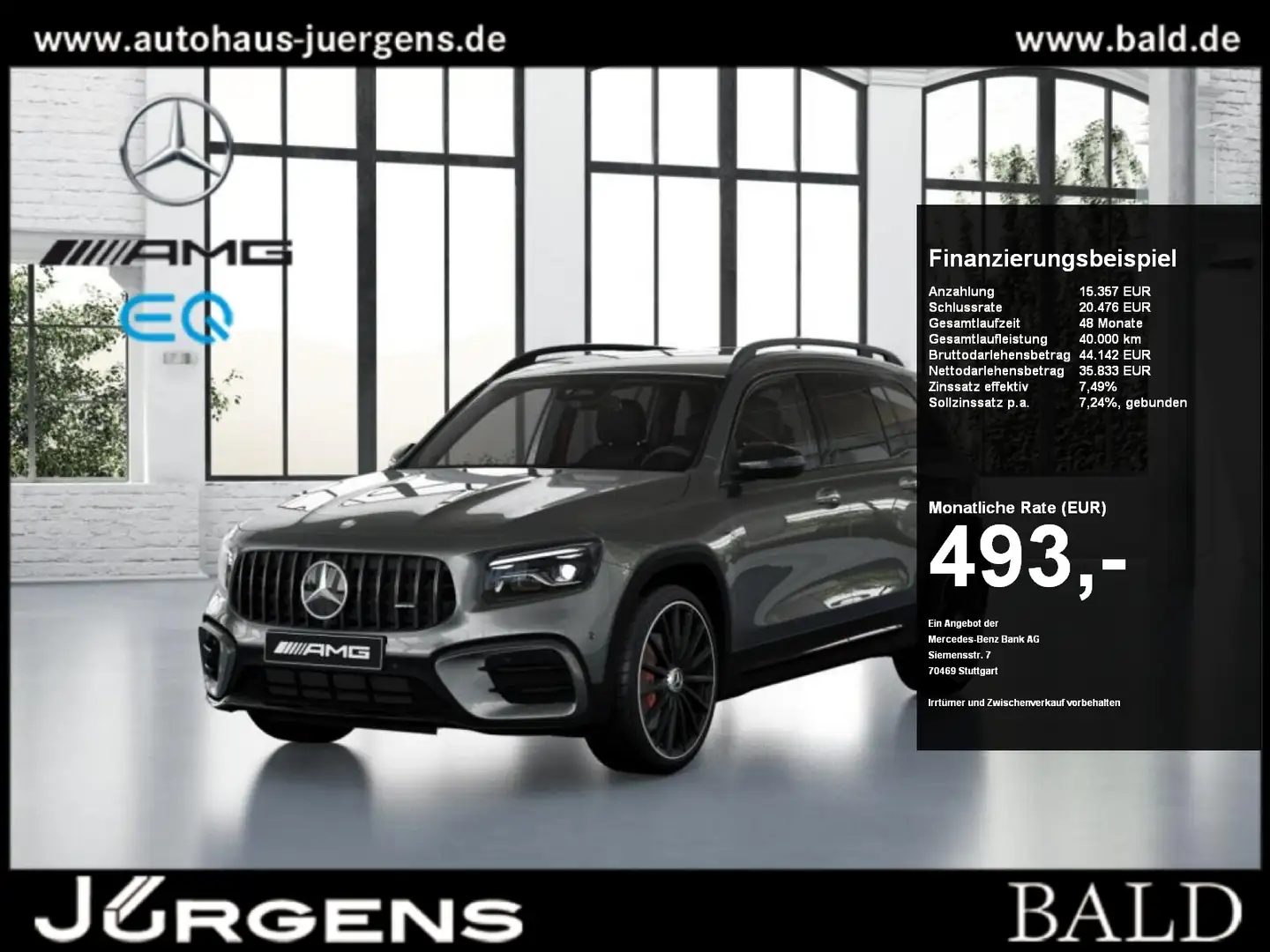 Mercedes-Benz GLB 35 AMG 4M Premium/MLB/360/Night/Memo/Totw/21 Grau - 1
