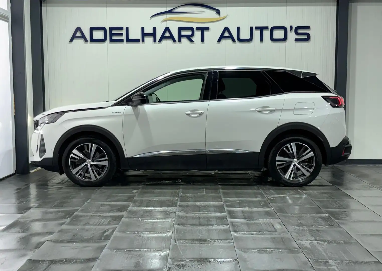 Peugeot 3008 1.6 HYbrid 225 Allure Automaat / Navigatie full ma Wit - 2