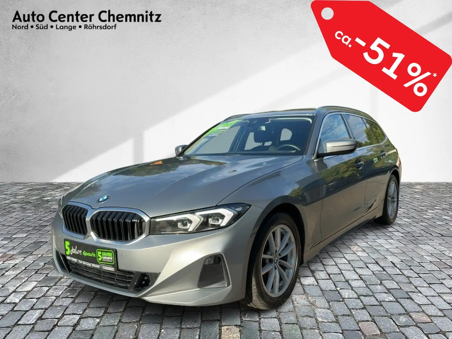 BMW 318 d AT8 Touring LED/Navi/KlimaA/SHZ/PDC/Kamera Grijs - 2