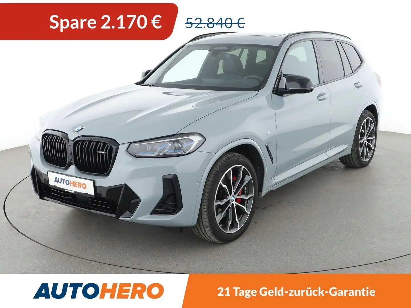 BMW X3 M40i Aut.*NAVI*LASER*ACC*HUD*H&K*AHK*360° Grau - 1