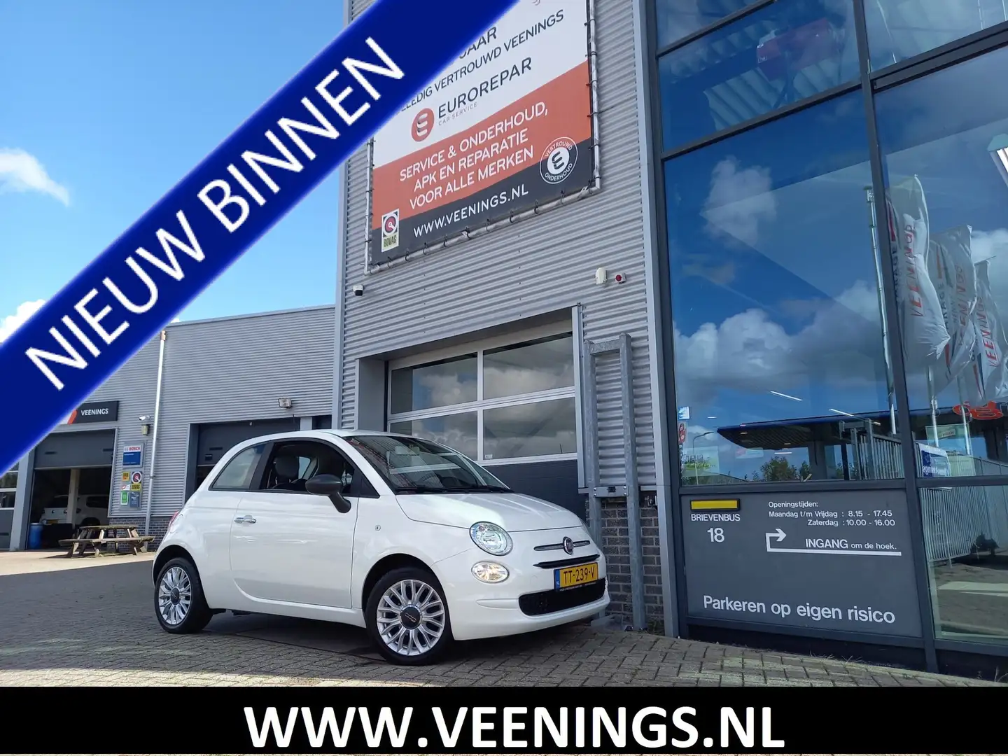 Fiat 500 0.9 TwinAir Turbo Popstar - 1 EIGENAAR - NL AUTO - Wit - 1