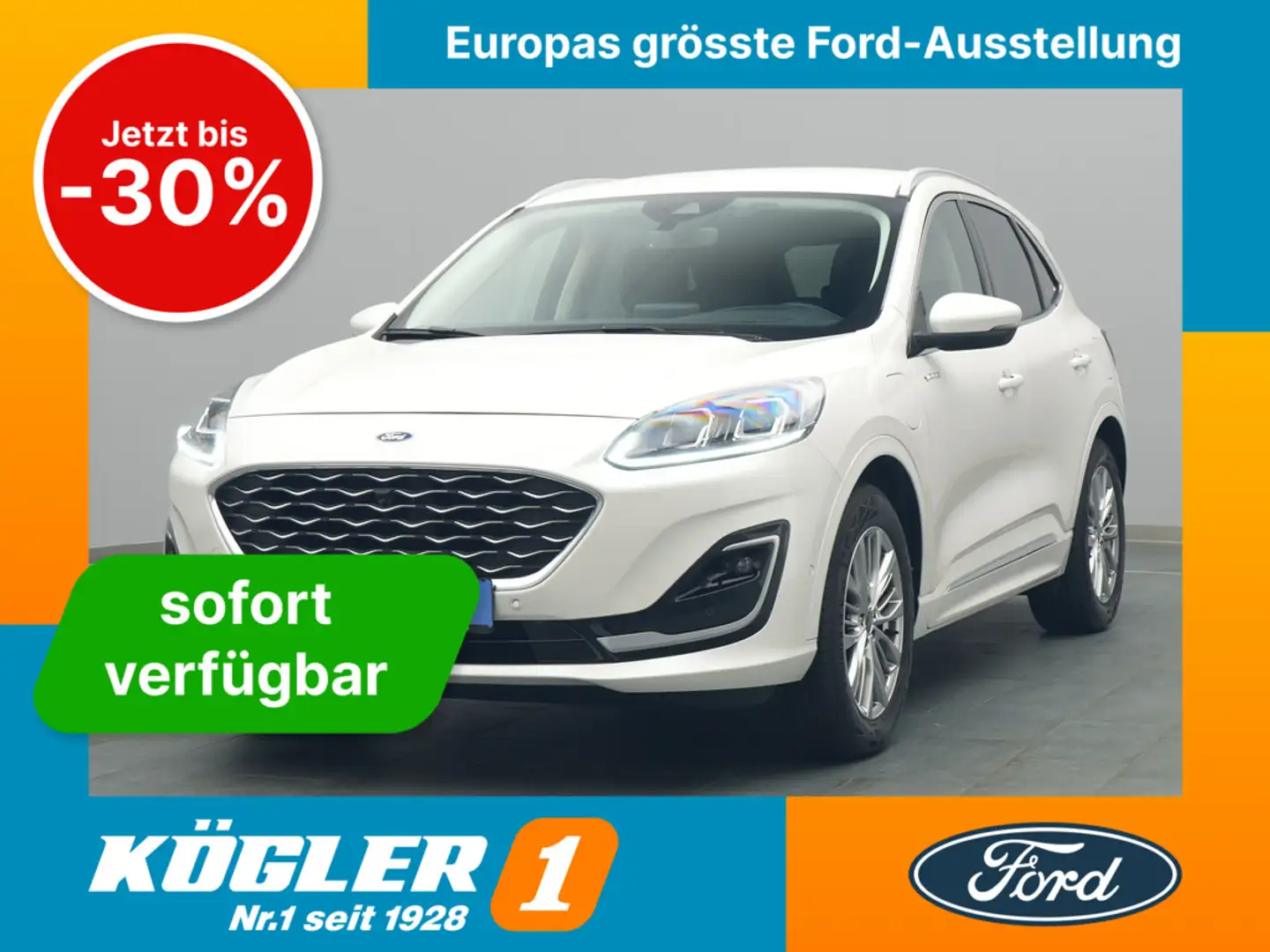 Ford Kuga Vignale PHEV 225PS Aut./Techno-Paket/AHK Weiß - 1