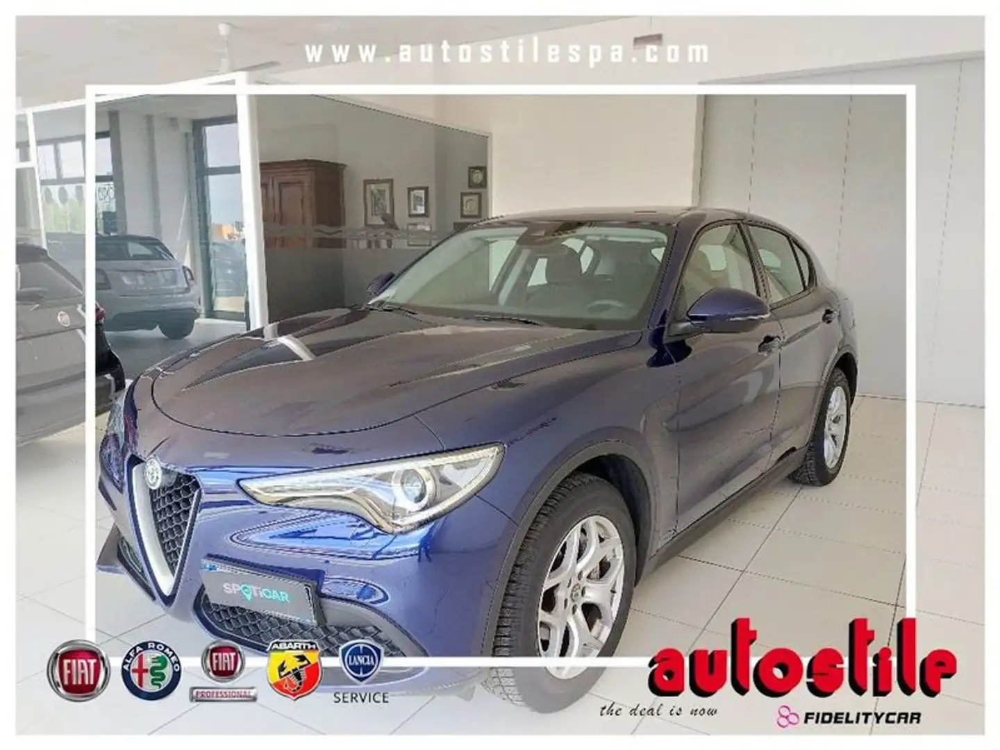 Alfa Romeo Stelvio 2.2 Turbodiesel 190 CV AT8 Q4 Business Blu/Azzurro - 1