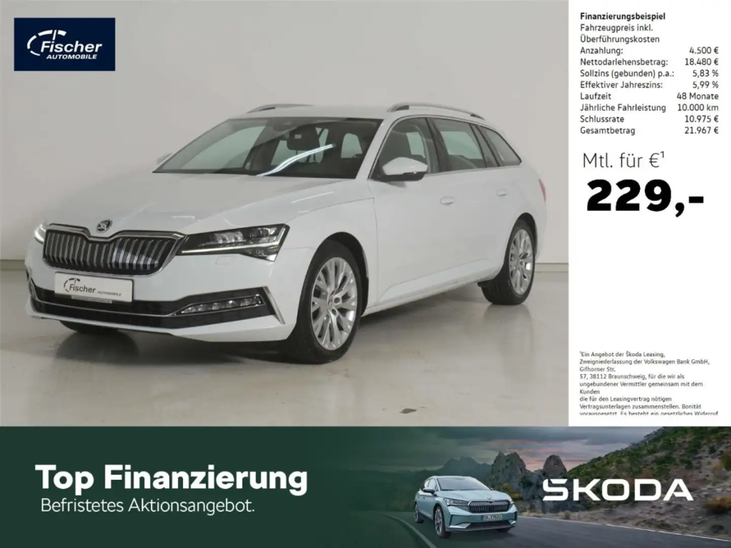 Skoda Superb Combi 1.4 TSI iV Style DSG AHK/LED/NAV Weiß - 1