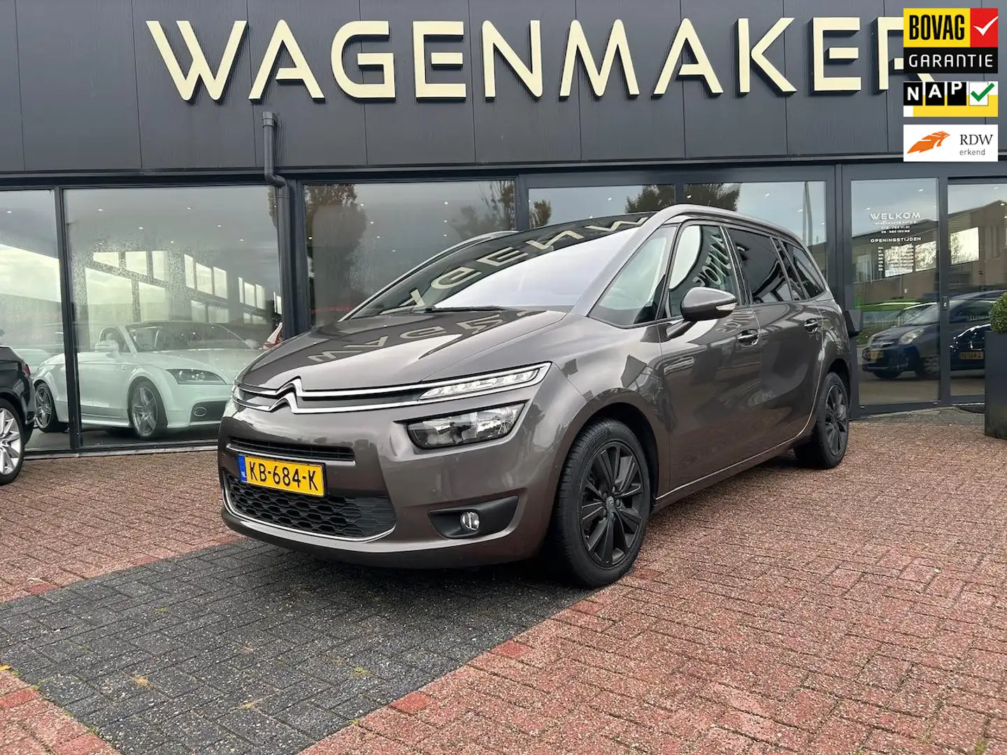 Citroen Grand C4 Picasso 1.2 Puretech NAV|Cam|7P.|VolOnderhouden Grijs - 1