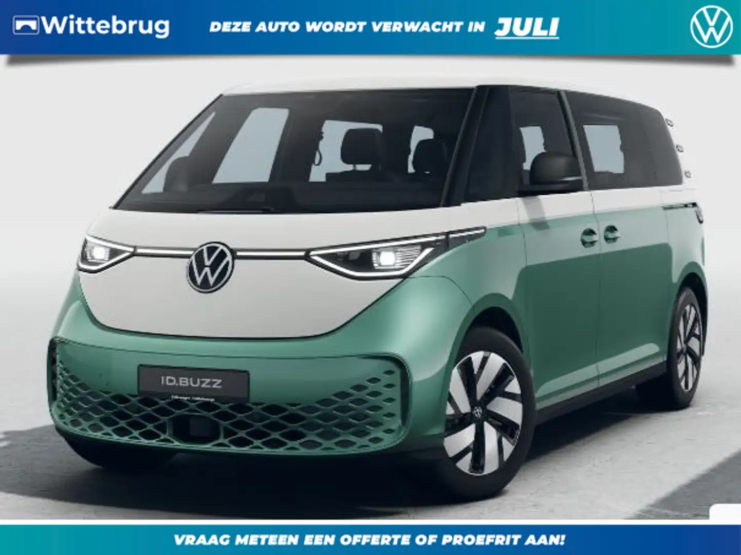 Volkswagen ID. Buzz Pro 86 kWh LWB 7p. Зелений - 1