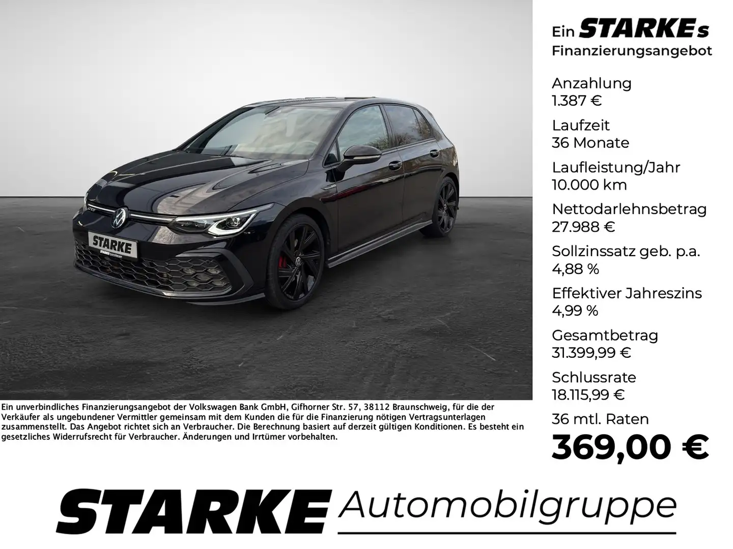 Volkswagen Golf GTD 2.0 TDI DSG Black Style Schwarz - 1