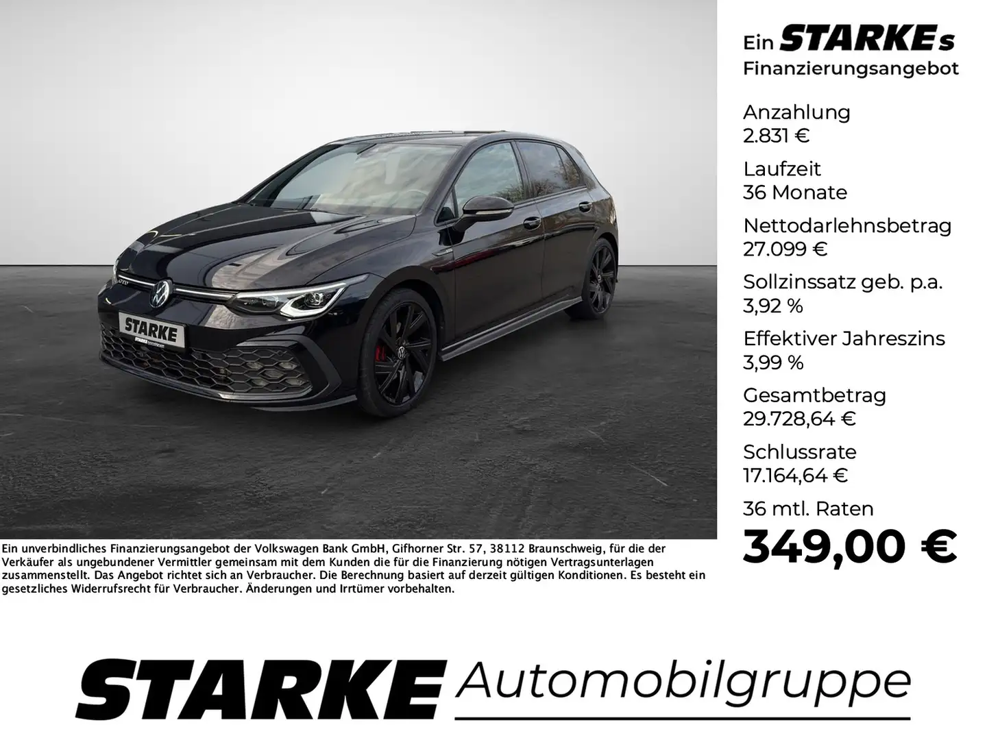 Volkswagen Golf GTD 2.0 TDI DSG Black Style Black - 1