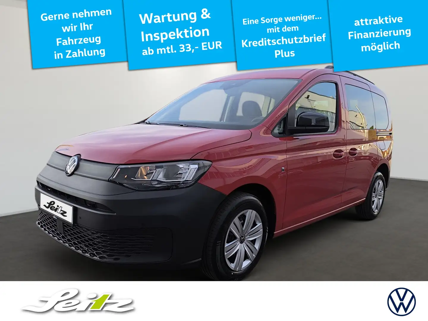 Volkswagen Caddy 1.5 TSI KR *APPCON*KAMERA*WINTERPAKET* Rot - 1