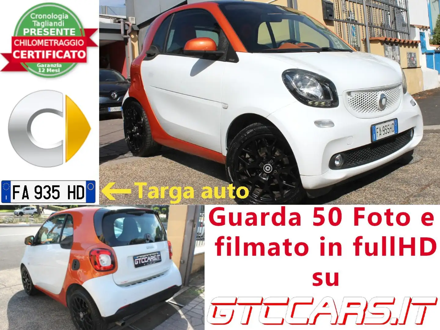 smart forTwo 1.0 Edition #1 AUT F1 CL16" CRONO TAGLIANDI SMART Wit - 1