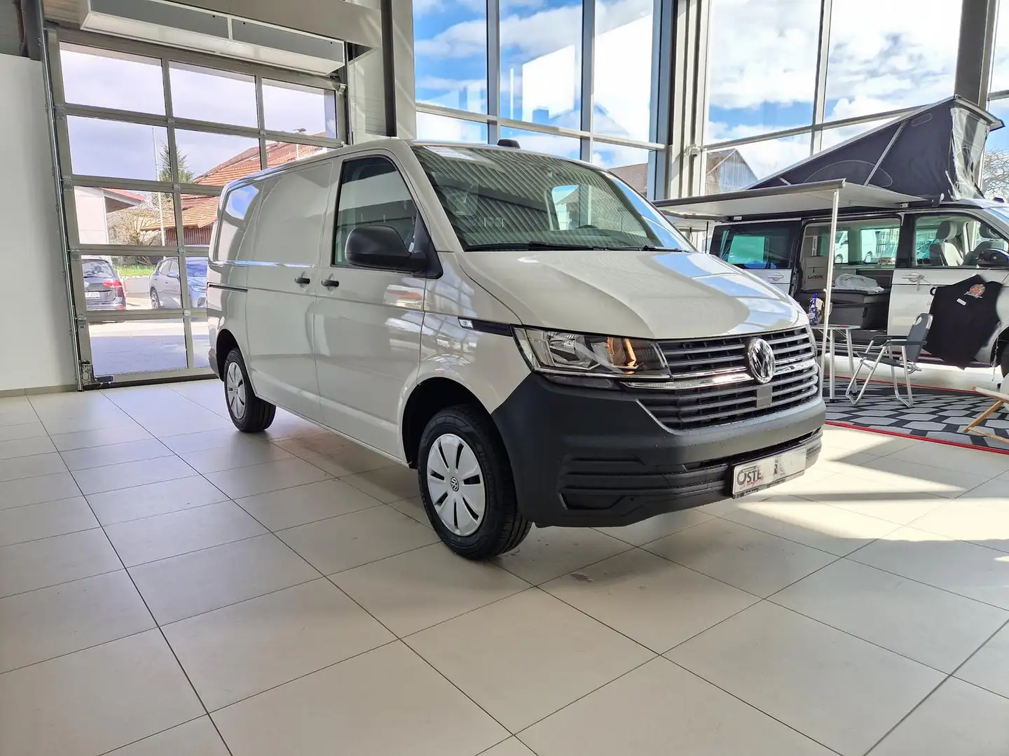 Volkswagen T6.1 Transporter Kasten 2.0 TDI-AHK-Klima-Heckklappe mit Fenster-Tr Weiß - 2