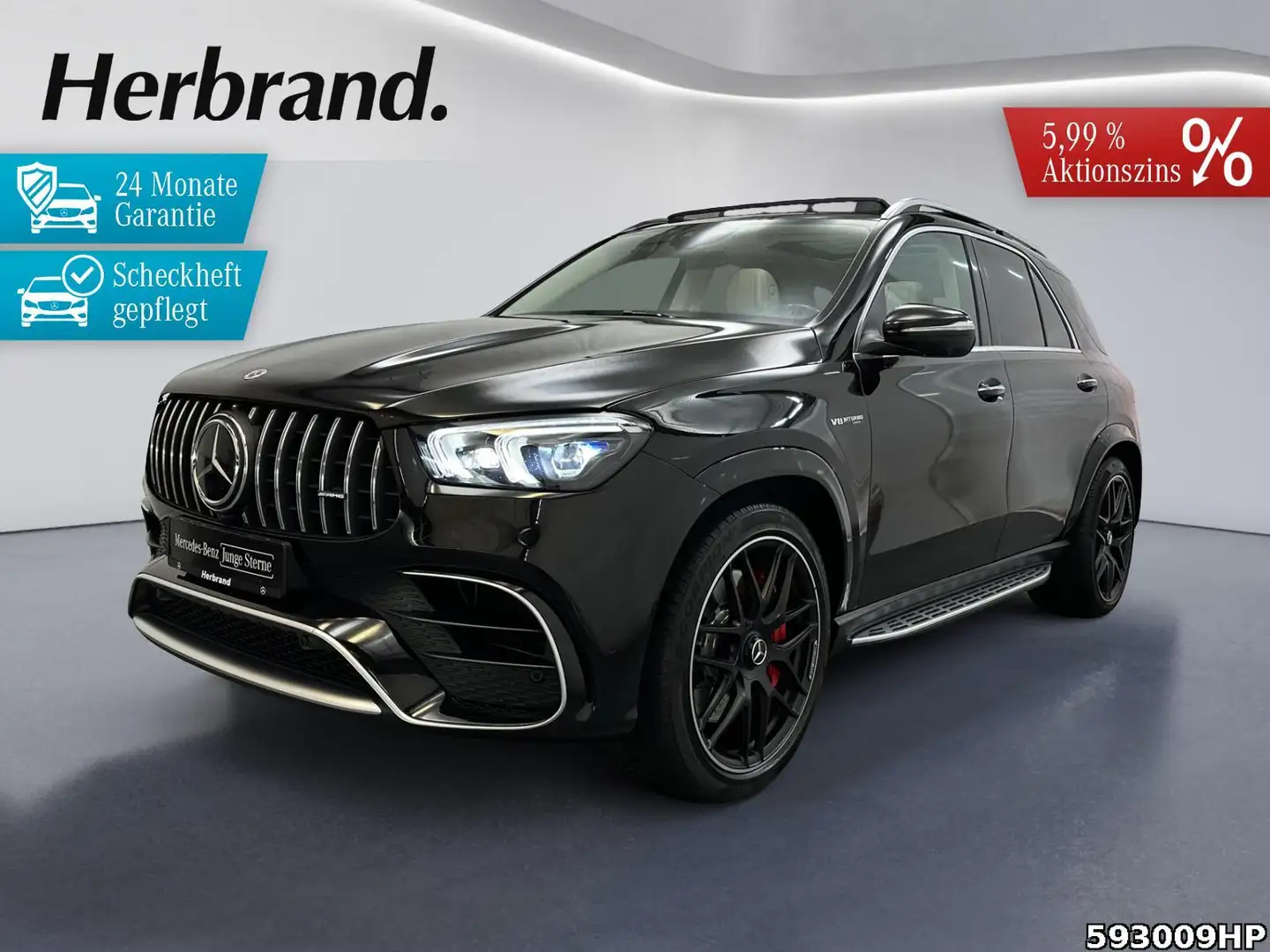 Mercedes-Benz GLE 63 AMG S 4M+  Pano BURMESTER Perf. AGA Ambie Schwarz - 1