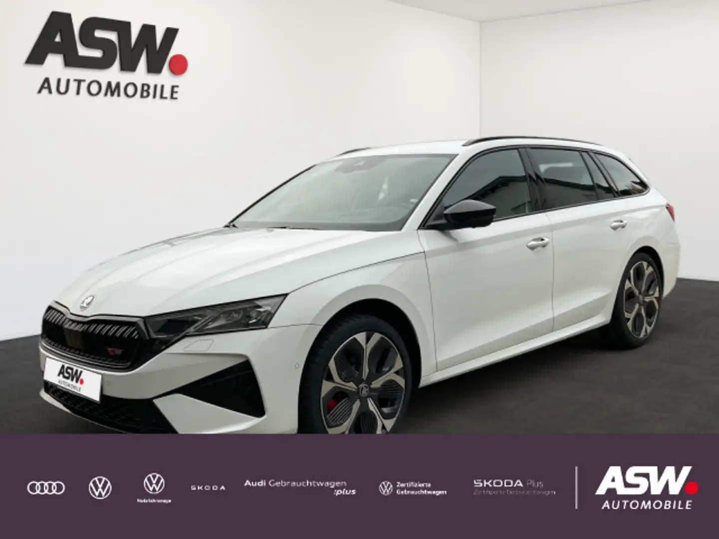 Skoda Octavia Combi RS 2,0TSI 195kW DSG 360° ACC AHK Weiß - 1