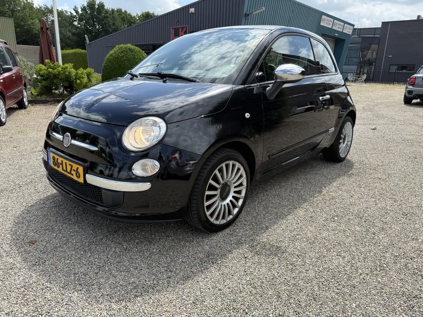 Fiat 500 1.2 Lounge Automaat !! Leer,airco,Panoramadak Zeer Noir - 1