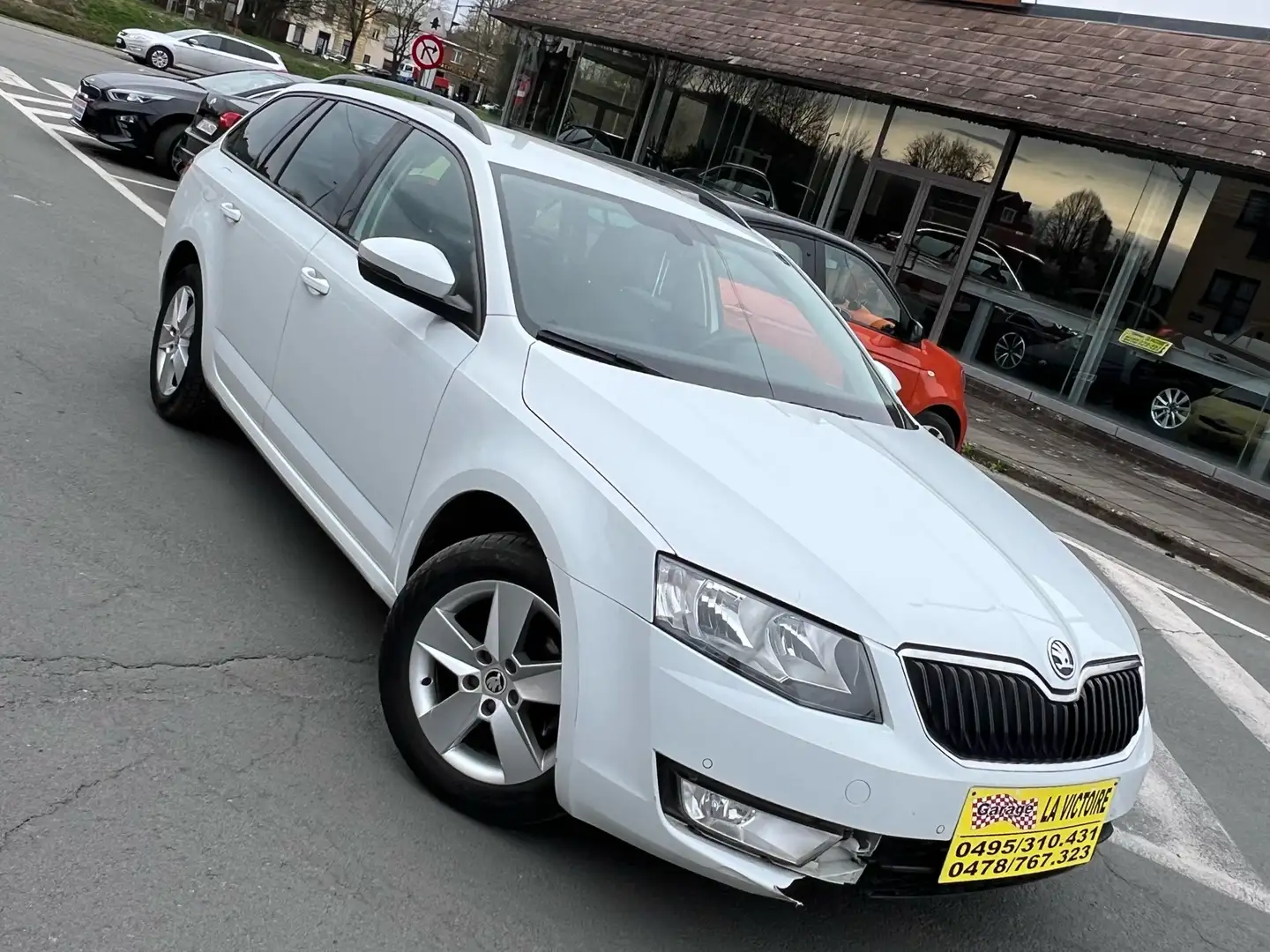 Skoda Octavia 1.6 CR TDi break CLim/Gps/Jantes/ Euro 6b Blanc - 1