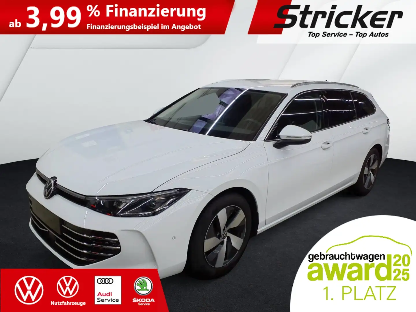 Volkswagen Passat Elegance 2.0TDI 299,-ohne Anzahlung AHK Travel Weiß - 2