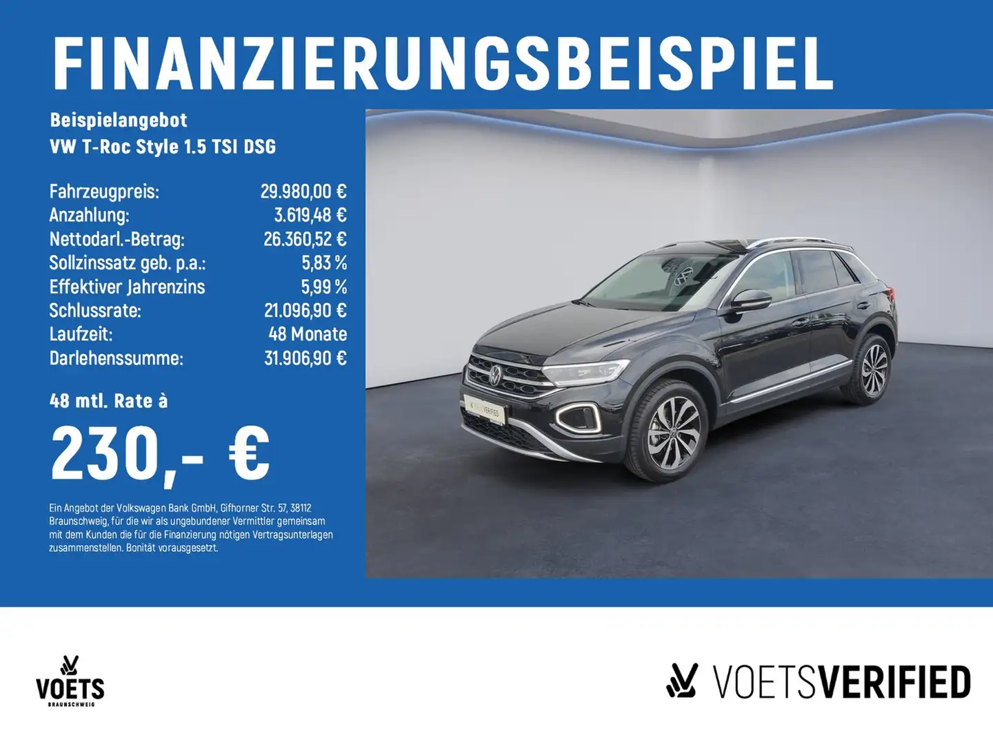 Volkswagen T-Roc Style 1.5 TSI DSG LED+SHZ+App-Connect Noir - 2