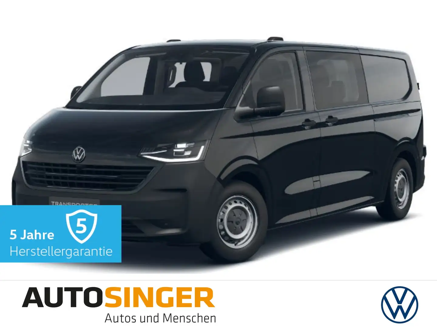 Volkswagen T7 Kastenwagen Kasten Plus TDI LR Autom. MATRIX*ACC Noir - 1